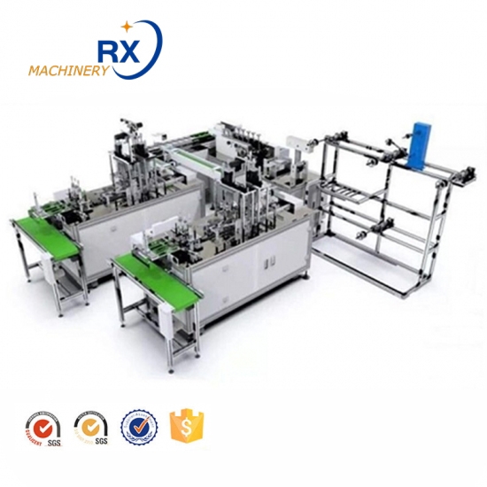 Full automatic disposable plane facial mask machine 