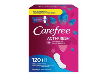 Carefree Launches Acti-Fresh Panty Liners