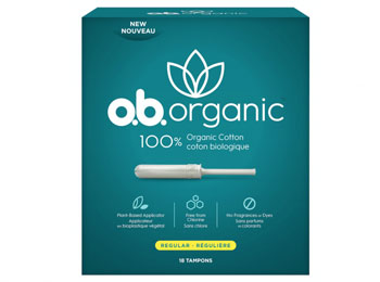 o.b. Launches Organic Cotton Tampons
